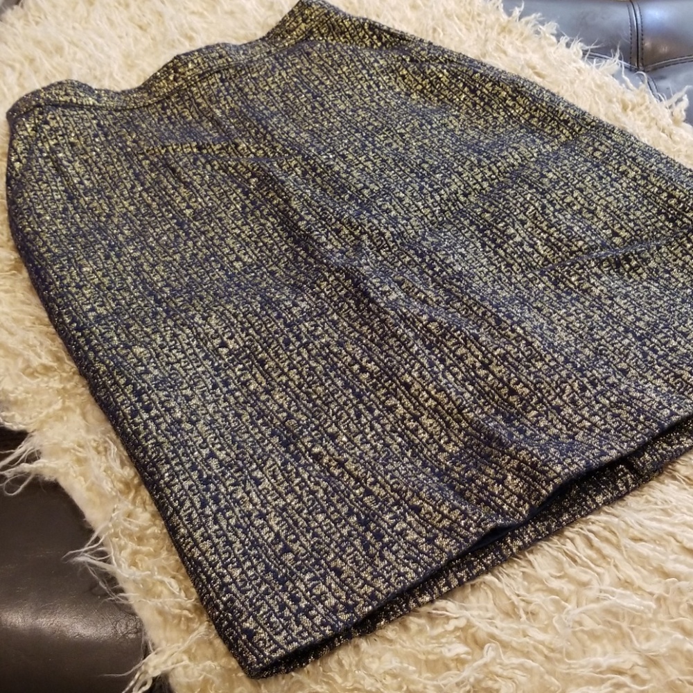 Gold and black pencil skirt